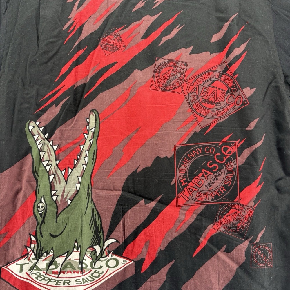 Tabasco Shirt Men's XXL Black Button Up McIlhenny Co Sports Wear Alligator - Picture 5 of 8